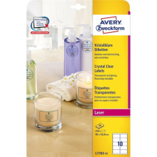  Avery L7783-25 96x50,8mm 250db-os poliészter víztiszta etikett etikett