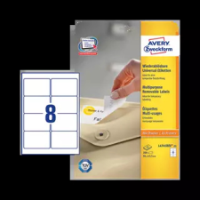 Avery zweckform 96 mm x 63.5 mm Papír Íves etikett címke  Fehér  ( 25 ív/doboz ) etikett