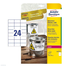 Avery zweckform Etikett címke speciális időjárásálló poliészter 70 x 37 mm 20 ív Avery L4718-20 etikett