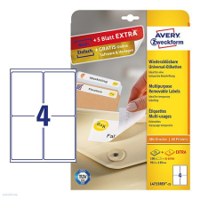 Avery zweckform Etikett címke speciális L4733REV-25 visszaszedhető 99,1 x 139 mm 30 ív Avery etikett