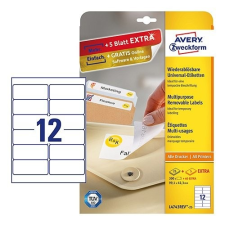 Avery zweckform Etikett címke speciális L4743REV-25 visszaszedhető 99,1x42,3mm 25ív Avery etikett