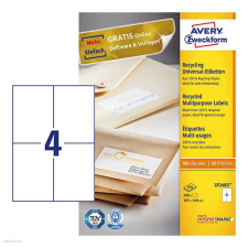 Avery zweckform Etikett címke univerzális újrahasznosított LR3483 105 x 148 mm etikett