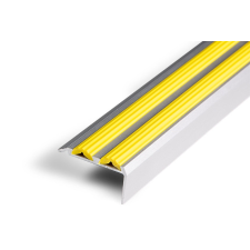 AVFloor Lépcső élvédő gumírozott csúszásmentesítő sarokprofil 90cm/100cm/134 cm sárga élvédő, sín, szegélyelem