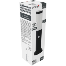 Avide Boca kültéri álló lámpa, 1xE27, Mozgásérzékelős, PIR, IP44, Fekete, 450mm (rozsdamentes acél) kültéri világítás