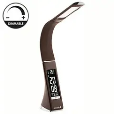 Avide Bőrhatású LED asztali lámpa 6W - természetes fehér - kijelzős világítás