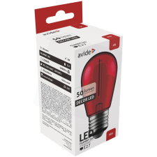 Avide Dekor LED Filament fényforrás 1W E27 Piros izzó