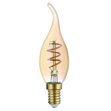 Avide E14 LED izzó Vintage filament (3W/360°) Csavart gyertya láng - meleg f. izzó