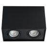  Avide GU10 Lámpatest Négyzetes Fekete Dönthető Dupla