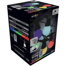 Avide Kültéri Füzér, 5W, 5m, Sorolható, RGB, IP44, távirányítóval kültéri világítás