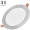 Avide Süllyeszthető LED panel (120 mm - kör) 6W - természetes fehér, szatén-nikkel