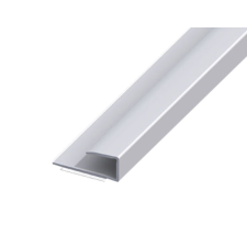 AVProfil AV Laminált lap indító U profil ezüst takaróprofil 9x2700 mm eloxált alumínium szegély záróprofil széltakaró élvédő, sín, szegélyelem