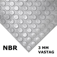 AVRubber NBR pöttyös gumiszőnyeg 120 cm széles 3 mm vastag méterenként rendelhető szürke tekercs buborék metrómintás munkavédelem