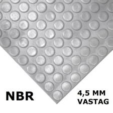 AVRubber NBR pöttyös gumiszőnyeg 120 cm széles 4,5 mm vastag méterenként rendelhető szürke tekercs buborék metrómintás munkavédelem