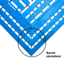 AVRubber Sarok záróelem kék munkahelyi biztonsági szőnyeghez 60x120 cm munkavédelem