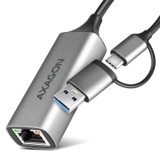 AXAGON ADE-TXCA USB-C + USB-A Gigabit Ethernet Adapter Grey hálózati kártya