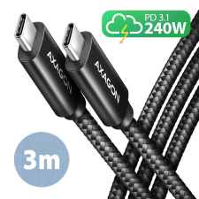 AXAGON bucm2-cm30ab 3m usb c fekete adat- és töltőkábel kábel és adapter