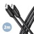 AXAGON bucm3-cm20ab usb-c 3.2 gen 1 - usb-c 2 m fekete kábel