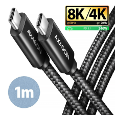 AXAGON BUCM4X-CM10AB USB Type-C apa - USB Type-C apa Adat és töltő kábel - Fekete (1m) kábel és adapter