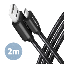 AXAGON BUMM-AM20AB HQ Micro USB > USB-A Cable 2m Black kábel és adapter