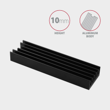 AXAGON CLR-M2L10 passzív M.2 SSD hűtőborda fekete hűtés