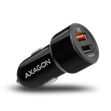 AXAGON PWC-QC5 Autós 2x USB töltő: QC3.0 + 2.4A Fekete mobiltelefon kellék