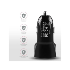 AXAGON PWC-QC5 QC3.0 + 2.4A fekete autós töltő mobiltelefon kellék