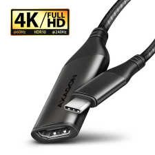 AXAGON RVC-HI2M (USB C - HDMI 2.0  4K, 0,25m, fekete) kábel és adapter
