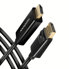 AXAGON RVD-HI14C2 DisplayPort -> HDMI kábel 1.8m fekete kábel és adapter