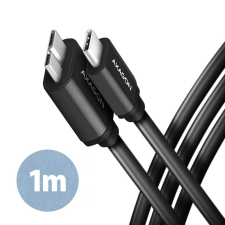 AXAGON USB-C - USB micro-B adat/töltőkábel 1m fekete (BUMM3-CM10AB) kábel és adapter