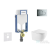 AXO Geberit Kombifix falra szerelhető WC szett, Kielle OUDEE Vortex rimless+ WC softclose ülőkével, Geberit Sigma 01 fényes króm nyomólappal, fehér SANI15CA1144