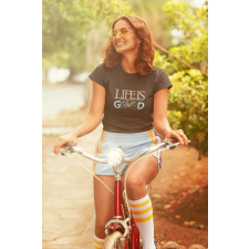  Az élet jó fekete póló ajándéktárgy