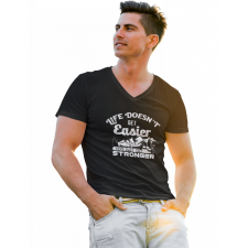  Az élet nem lesz könnyebb - Férfi V Nyakú Póló férfi póló