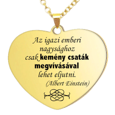  'Az igazi emberi nagysághoz...' medál lánccal, választható több formában és színben nyaklánc