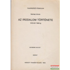  Az irodalom története 1919-1945 irodalom