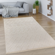  Azték mintás krém színű szőnyeg 200x290 cm lakástextília