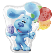 Azurkék nyomok Fun fólia lufi 63 cm party kellék