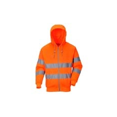  (B305) Jól láthatósági zippzáros pulóver narancs