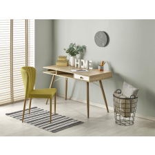 B34 íróasztal, szín: sonoma tölgy/fehér íróasztal