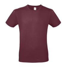 B&C B02E unisex rövid ujjú póló, burgundy férfi póló