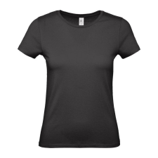 B&amp;C B54E Női rövid ujjú póló, fekete női póló