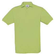 B&C BCPU409 három gombos, galléros rövid ujjú férfi piké póló, Pistachio-M