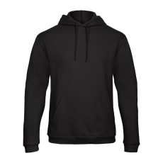 B&C férfi kapucnis pulóver, színazonos húzózsinórral O47, Black-XL