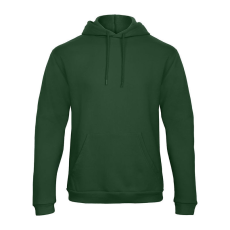 B&C férfi kapucnis pulóver, színazonos húzózsinórral O47, Bottle Green-3XL