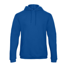 B&amp;C férfi kapucnis pulóver, színazonos húzózsinórral O47, Royal Blue-M férfi pulóver, kardigán