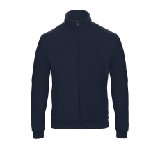 B&C galléros férfi pulóver, elején végig cipzárral O49, Navy-XL