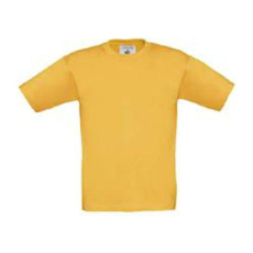 B&C gyerek rövid ujjú, környakas póló B07, Gold-12/14