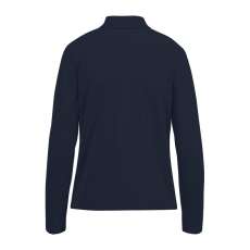 B&C hosszú ujjú előzsugorodott galléros Női pamut póló O31, Navy-2XL