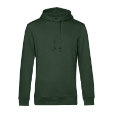 B&amp;C kapucnis férfi pulóver kétoldali zsebekkel O78, Forest Green-XL férfi pulóver, kardigán