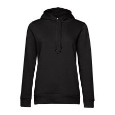 B&amp;C kapucnis Női pulóver kétoldali zsebekkel O79, Black Pure-M női pulóver, kardigán