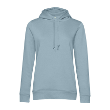 B&amp;C kapucnis Női pulóver kétoldali zsebekkel O79, Blue Fog-XL női pulóver, kardigán